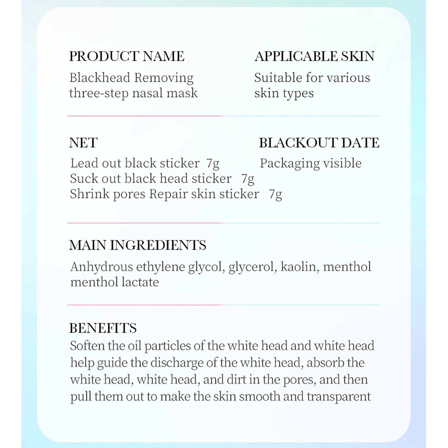BIOAQUA 3-Step Blackhead Remover Kit - Deep Cleansing Nose Strips, Pore Minimizer Serum & Moisturizing Patches for Smooth Skin (7g x3) x5 Pack - Perfect for Acne Prone Skin & Blackhead Removal at Home