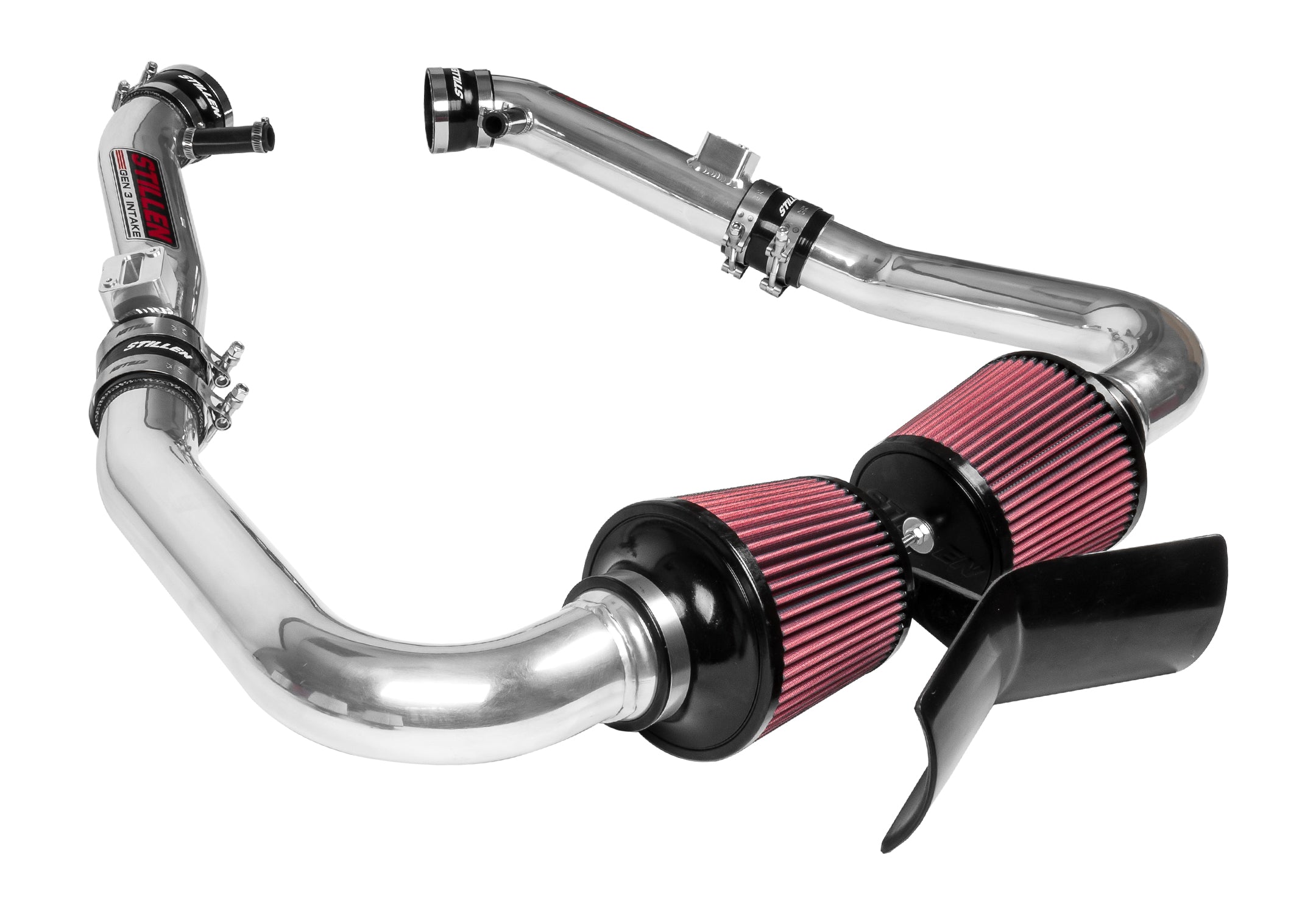 2009-2013 Infiniti G37 Sedan Performance Dual Ultra Long Tube Cold Air Intake Kit (Gen 3) [V36] with Oil Filter 402847 - Upgrade Engine Power & Fuel Efficiency for Street Racing & Daily Driving