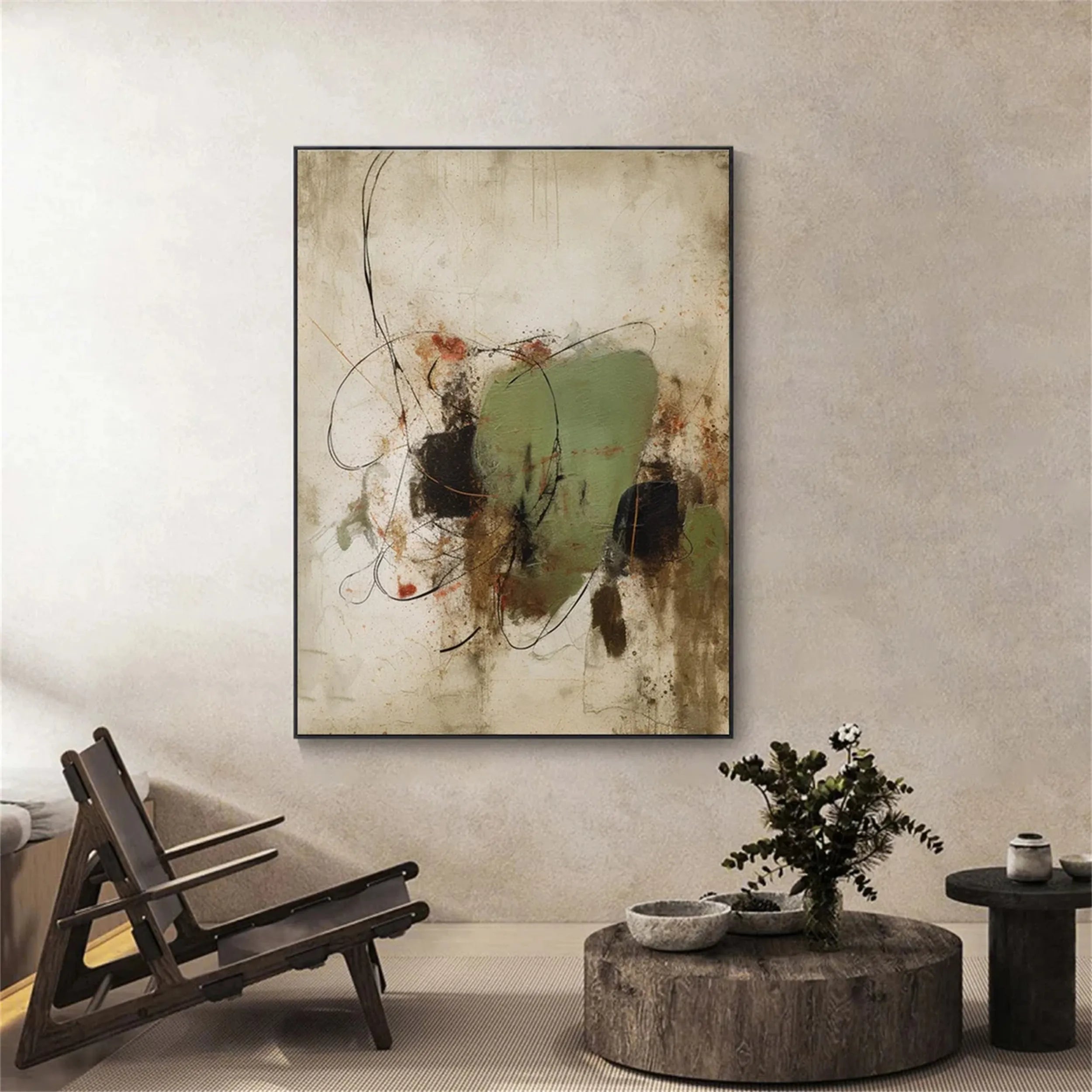 Abstract Painting #AB 110 - Modern Canvas Wall Art for Home & Office Decor | Perfect for Living Room, Bedroom, or Workspace