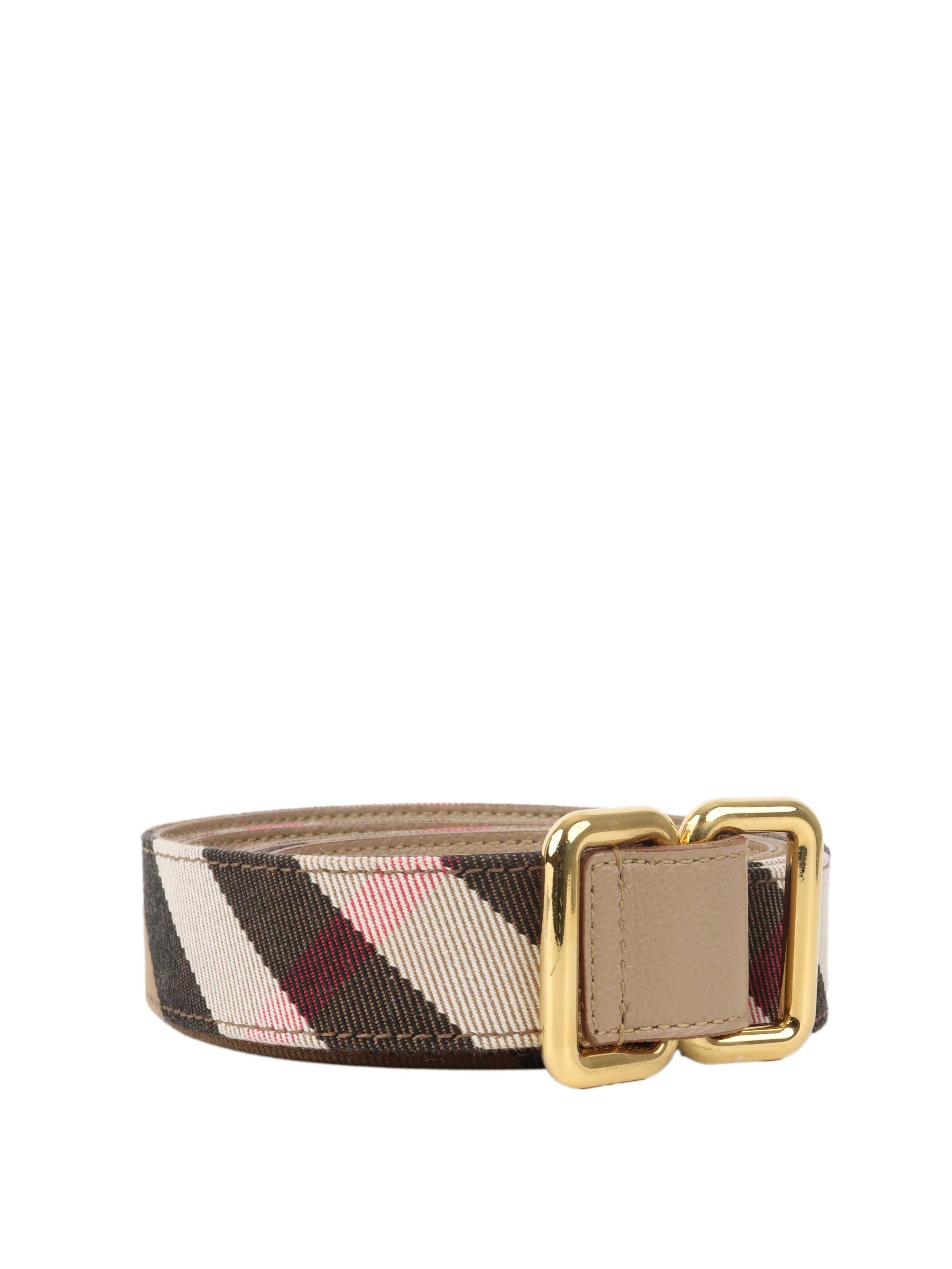 Burberry Signature Check Reversible Belt for Men & Women - Classic Plaid Design, Adjustable Leather Strap - Perfect for Casual, Office & Formal Outfits