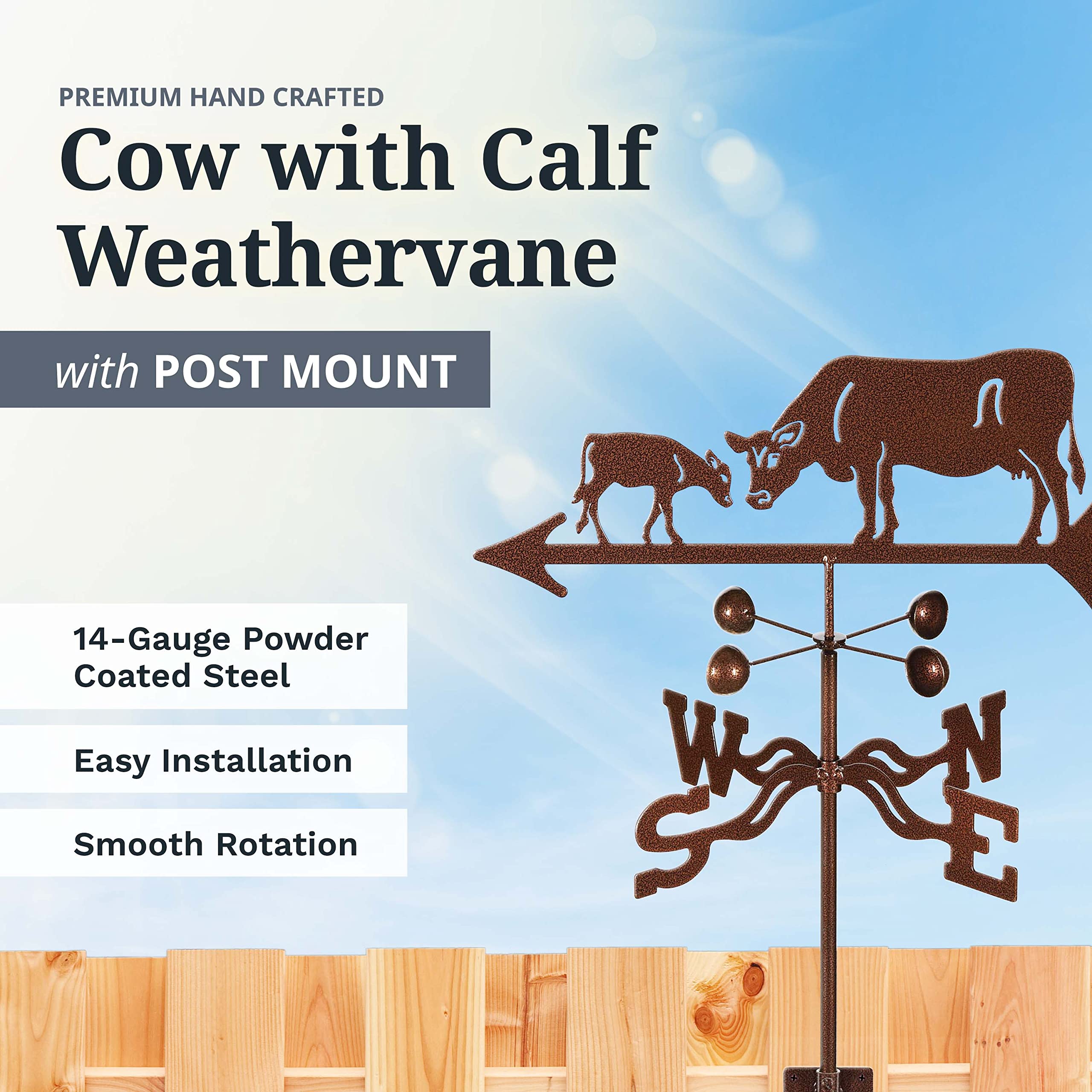 Premium EZ Vane Steel Cow & Calf Weathervane - 21