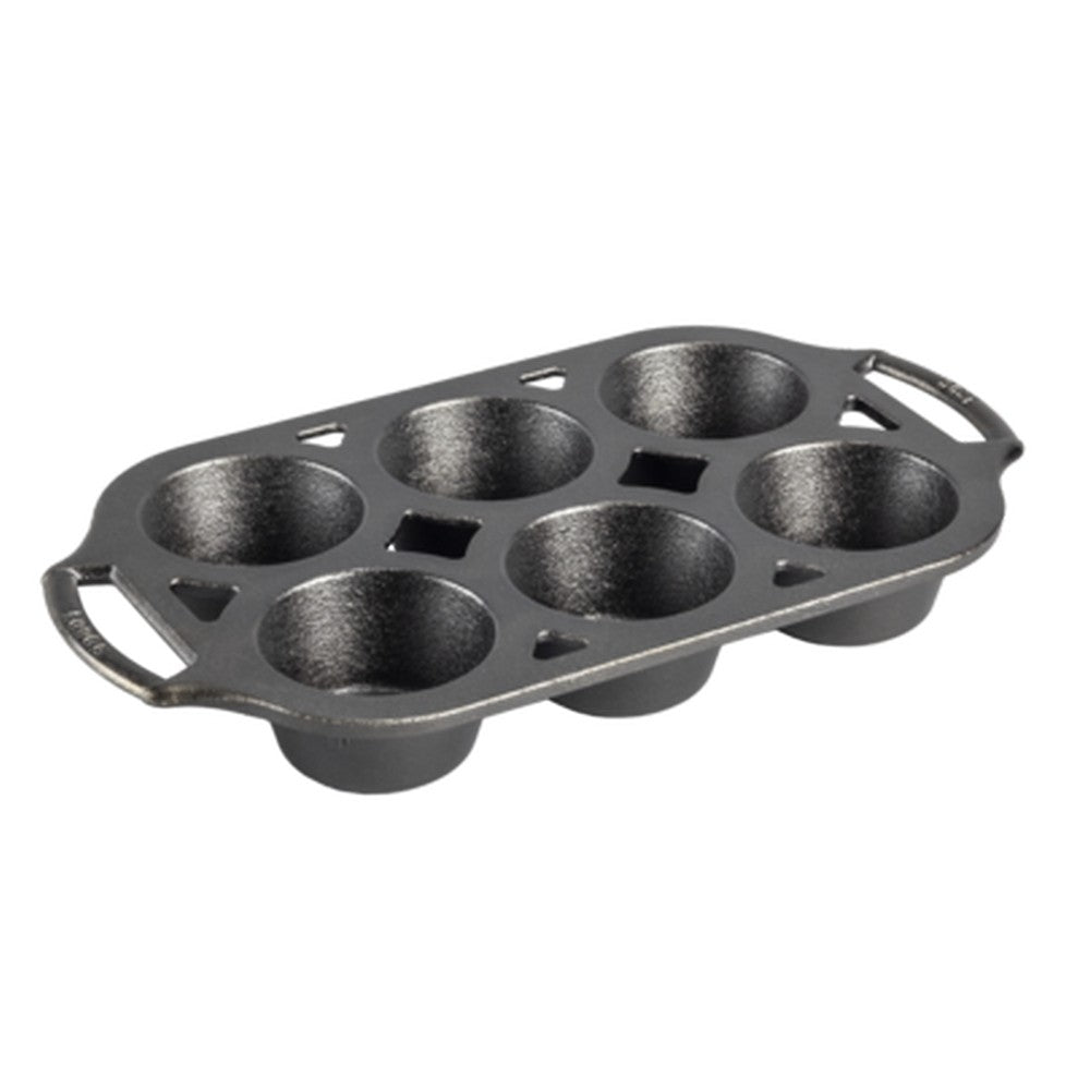 Premium Cast Iron Muffin Pan - 12.6 x 7 Inch (32 x 18cm) Non-Stick Baking Tray for Cupcakes, Muffins & Brownies - Perfect for Home Baking, Parties & Holiday Treats