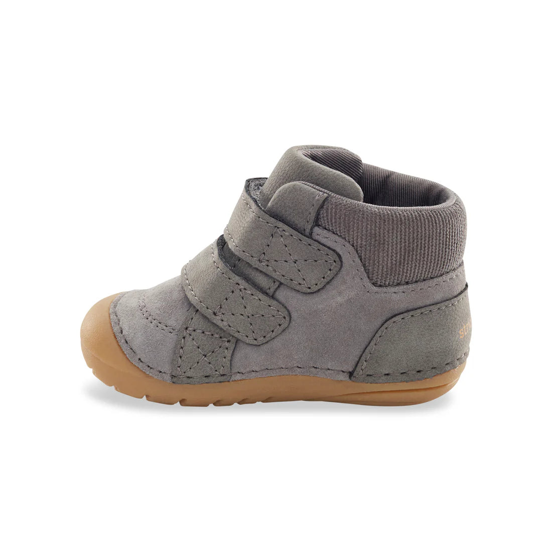 Stride Rite Grey Martin Soft Motion Toddler Boots - Waterproof Winter Shoes for Boys & Girls - Comfortable Non-Slip Walking Booties for Outdoor Play & Cold Weather
