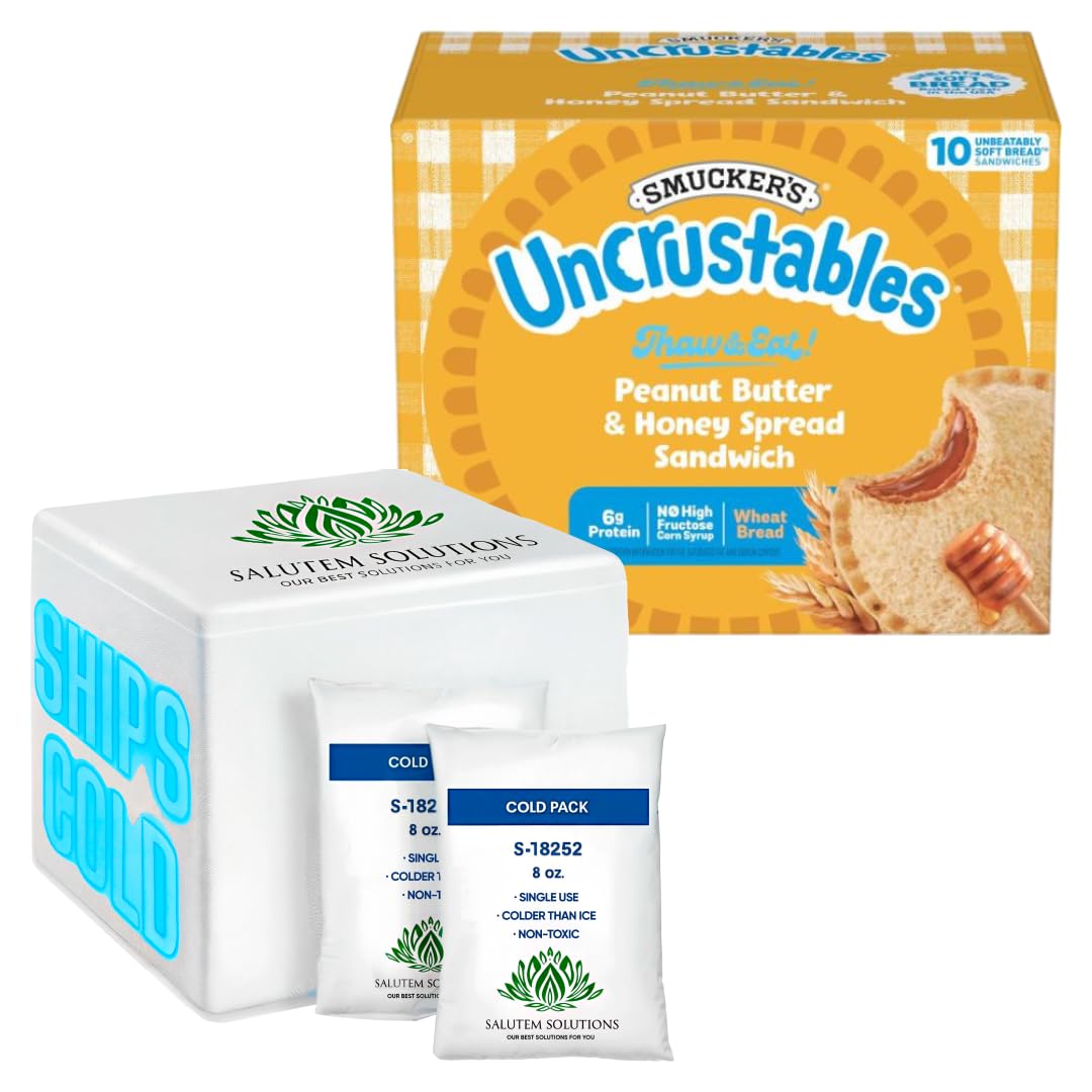 Uncrustables Peanut Butter & Honey Sandwich Bites - 10 Count (Pack of 3, 30 Total) | No Crust Kids Snacks for School Lunches, Picnics & On-the-Go Breakfast
