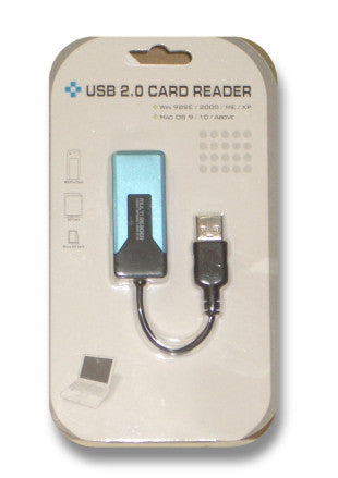 High-Speed USB 2.0 Multi-Card Reader for SD/MMC/CF/MS - Compact Memory Card Adapter for Laptop, PC, Mac - Perfect for Photographers, Students & Office Use