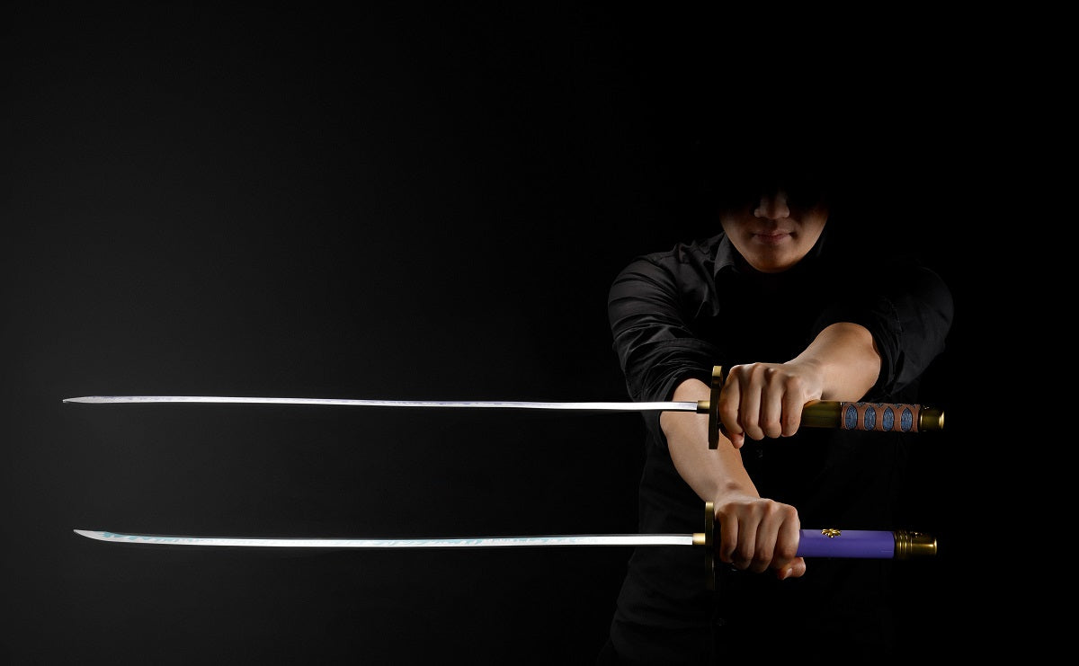 Bandai PROPLICA One Piece Roronoa Zoro Three Sword Style Replica Set - Wado Ichimonji, Sandai Kitetsu & Enma - Anime Cosplay, Collection Display & Gift for Fans
