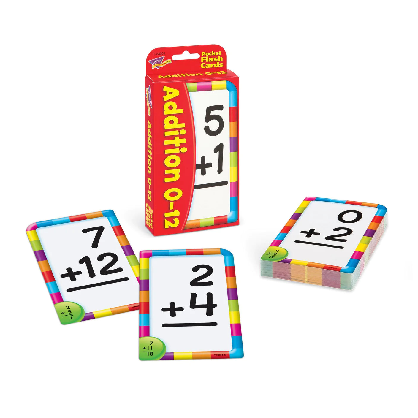 Addition 0-12 Pocket Flash Cards - Math Learning Tools for Kids | Perfect for Classroom, Homeschool & Travel Learning Activities