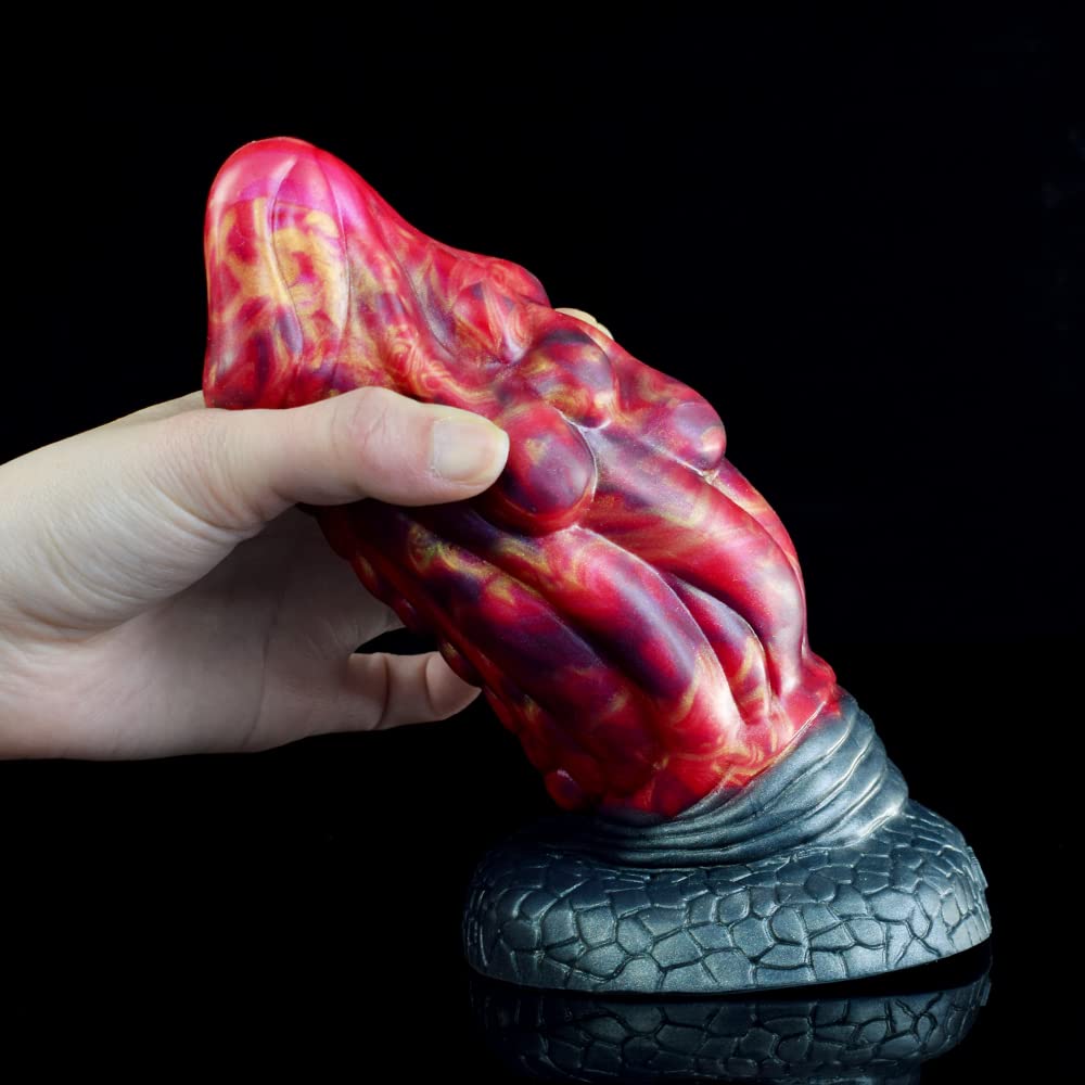 Premium Liquid Silicone Alien/Fido Dildo with Strong Suction Cup - Realistic Adult Sex Toy for Solo Play & Couples Fantasy - Waterproof, Body-Safe & Easy Clean - Perfect for BDSM, Roleplay & Sensory Exploration