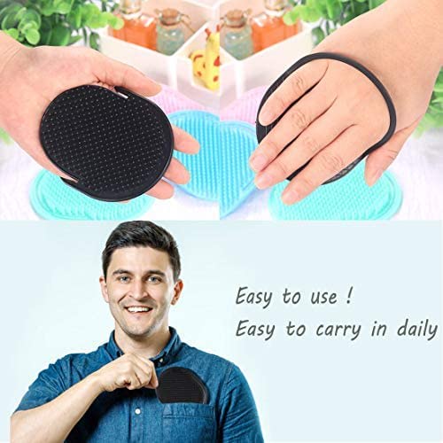 Ghelonadi Portable Hair & Beard Brush Set - 3 Pack Travel-Friendly Scalp Massager & Pocket Comb for Men & Women - Perfect for Home, Gym, Travel & On-the-Go Styling