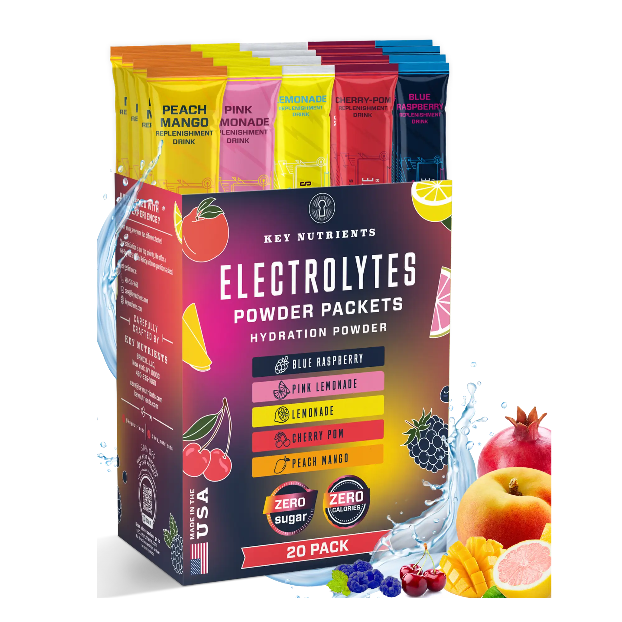 Electrolyte Recovery Plus Powder Travel Packets - Hydration Boost for Athletes & Travelers - Perfect for Workouts, Hiking & Post-Workout Recovery