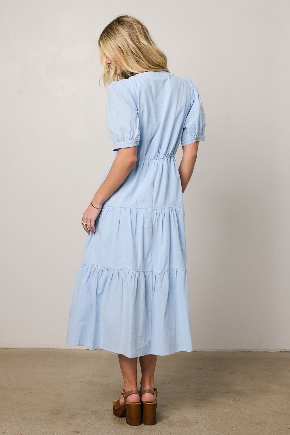 Stylish Blue Button Front Maxi Dress for Women | Flowy Summer Beach Dress | Perfect for Vacations, Weddings & Casual Outings