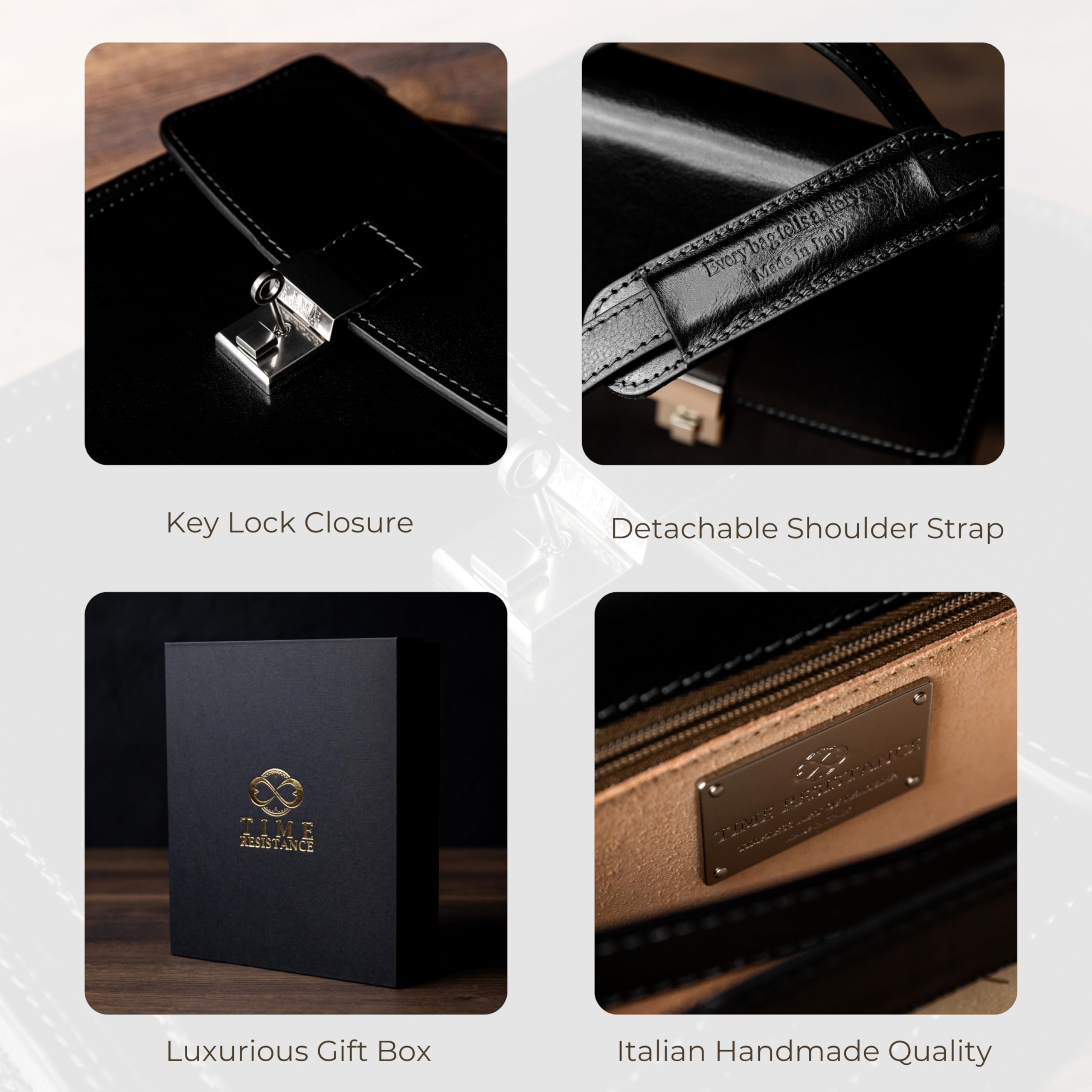 Premium Italian Leather Messenger Bag for Men - Durable Crossbody Briefcase with Time-Resistant Design - Perfect for Business, Travel & Daily Commute - Includes Gift Box