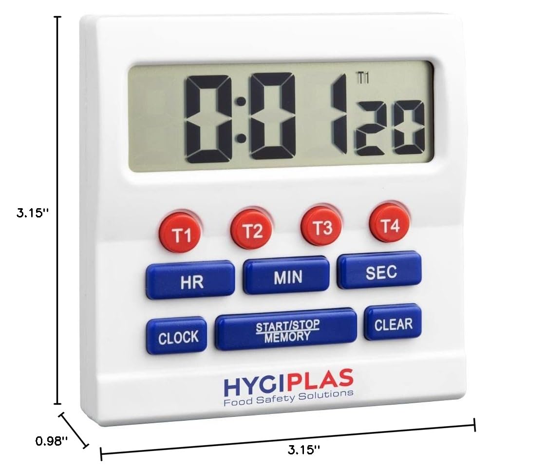 Large Digital Countdown Timer 80x80x25mm - Kitchen Timer for Cooking, Baking & Food Prep | Perfect for Home Chefs & Catering Professionals