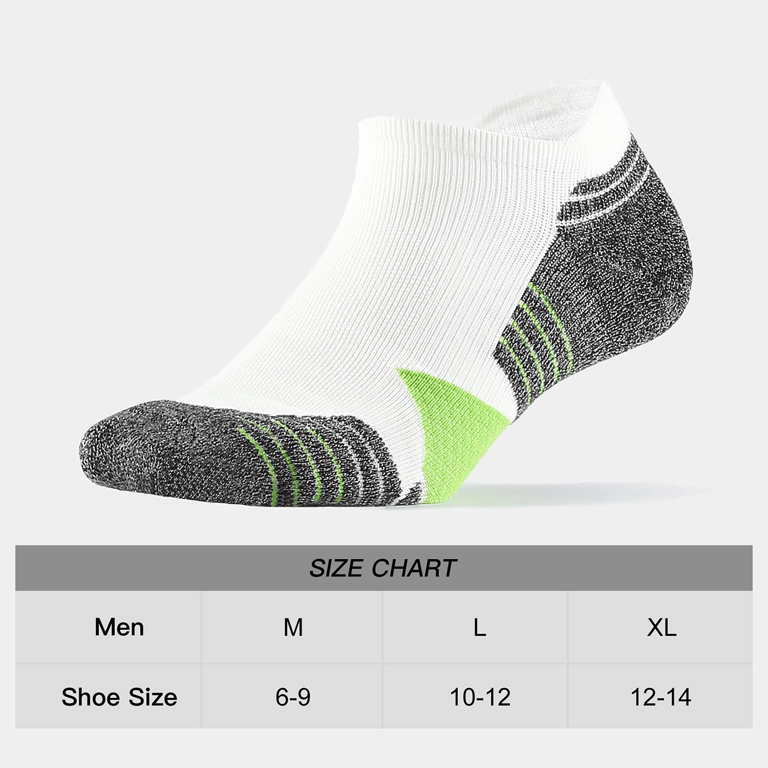 **WANDER Men's Athletic Running Socks - 7 Pairs Thick Cushion Ankle Socks for Sports & Workouts - Low Cut Socks for Men (Sizes 6-9, 10-12, 12-14) - Perfect for Jogging, Gym & Daily Wear**
