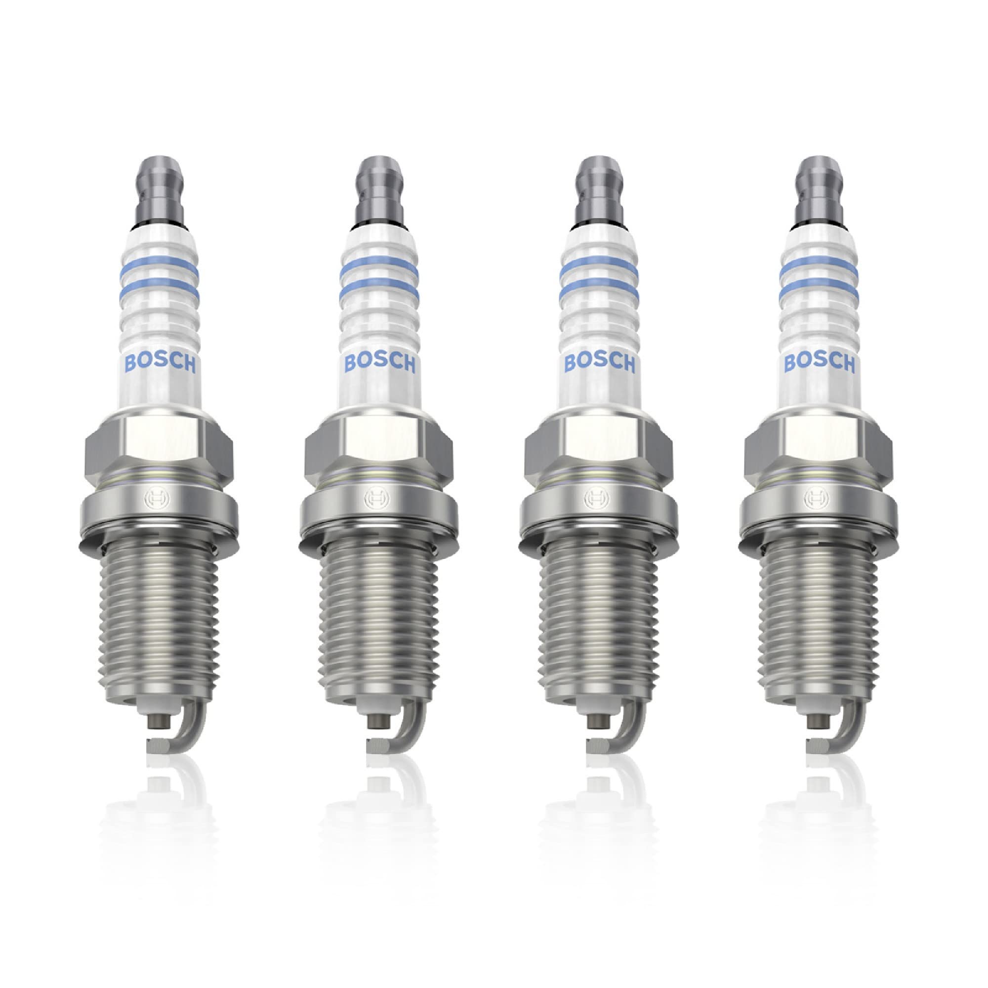 Bosch FR7DCX (+11) Nickel Spark Plugs - Set of 4 for High Performance Cars, Trucks & SUVs - Perfect for Engine Tune-Ups & Maintenance