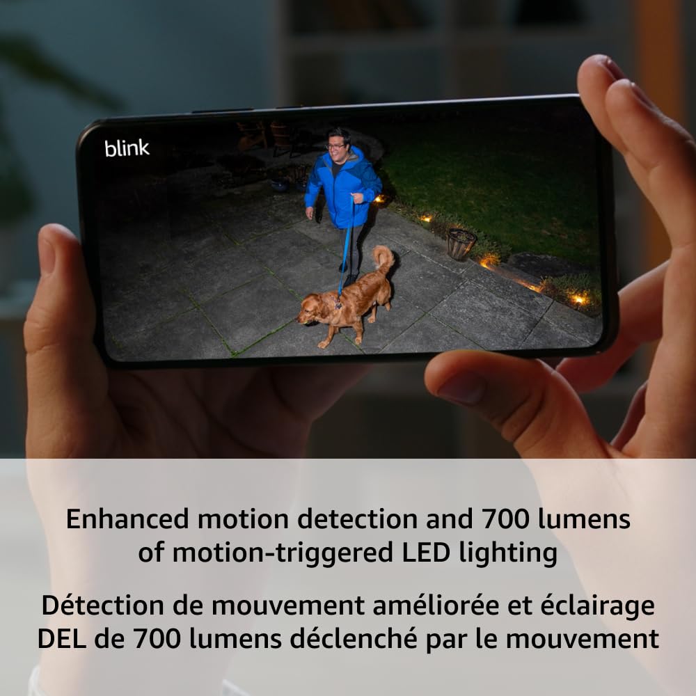 Blink Outdoor 4 Floodlight Camera (Latest Model) - Wireless Smart Security Camera with 700 Lumens, 2-Year Battery Life, HD Live View & Enhanced Motion Detection - Alexa Compatible for Home Security & Outdoor Monitoring