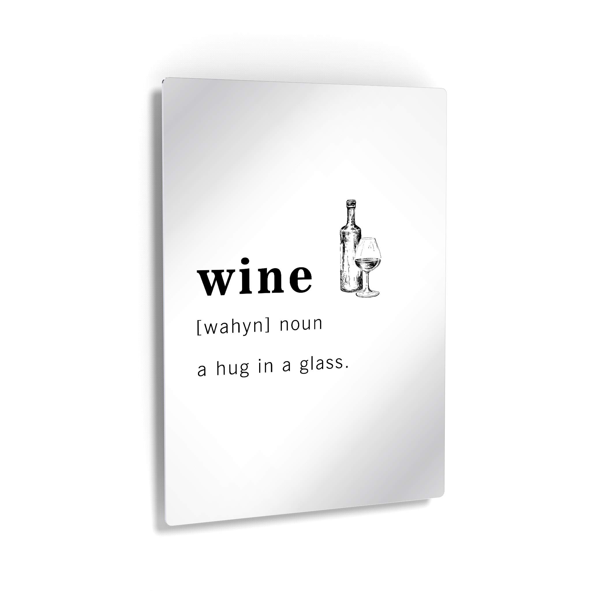 Funny Wine Definition Metal Print - Inspirational Quote Wall Art for Office, Living Room, Bedroom & Bathroom Decor | Ready-to-Hang 40x30 Inch Home Décor | Made in USA | Perfect Gift for Wine Lovers & Home Styling