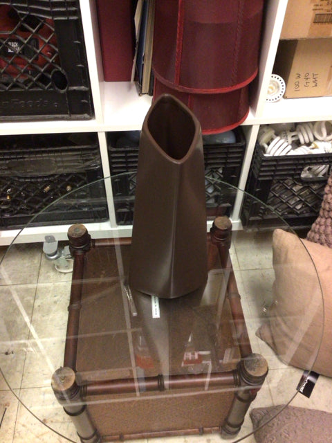 Bo Concepts Harlekin Dark Brown Vase - Modern Ceramic Home Decor for Living Room, Bedroom & Office Centerpiece