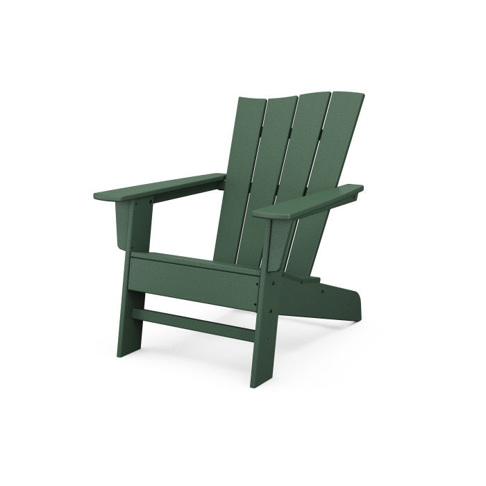 POLYWOOD Wave Chair Right Arm - Durable Outdoor Adirondack Chair for Patio, Deck, Poolside & Garden - Weather-Resistant Recycled Plastic Furniture