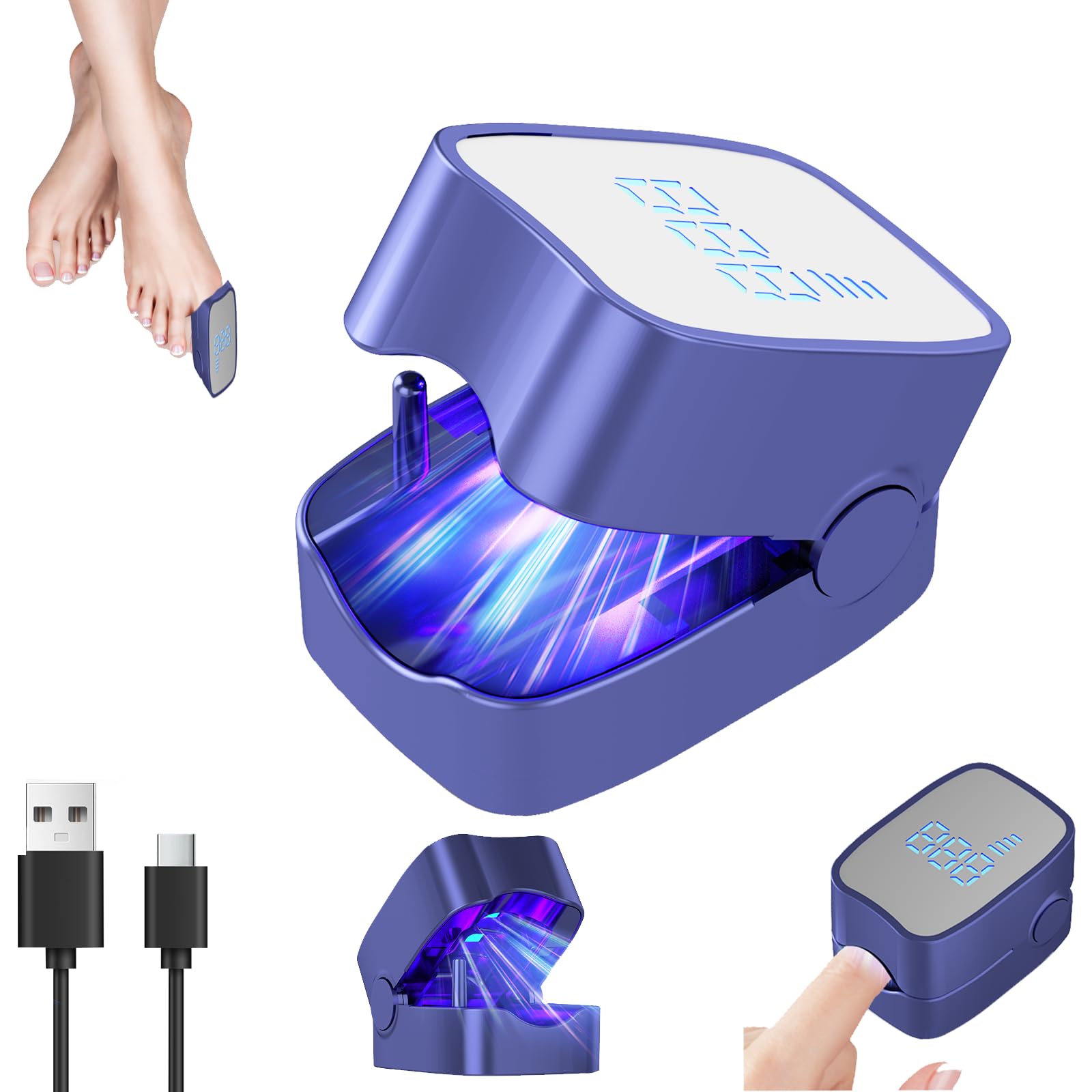 Best Nail Fungus Laser Treatment Device with LED Light - FSA/HSA Eligible for Toenail & Fingernail Fungal Infections | Restores Healthy Nails Fast | Home Use for Athletes, Seniors & Diabetics