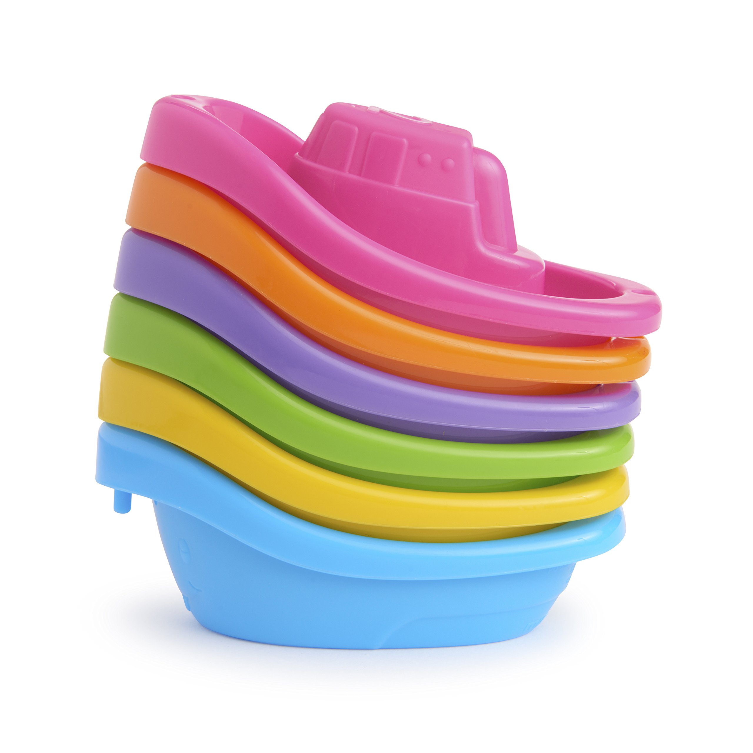 Munchkin® Bath Toy Scoop with 6-Piece Little Boat Train Set - Fun Water Play for Toddlers & Kids in Bathtub or Pool