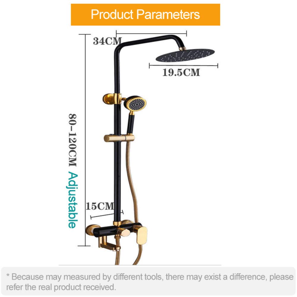 Luxury Black Matte Rain Shower System - Aluminum Full Bathroom Shower Set with Rainfall Head for Spa-Like Experience | Perfect for Modern Home & Hotel Bathroom Renovation