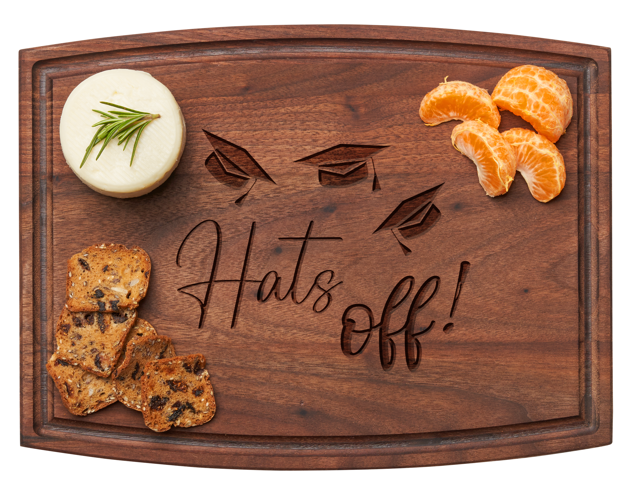 Handcrafted Arched Walnut Wood Cutting Board - 12