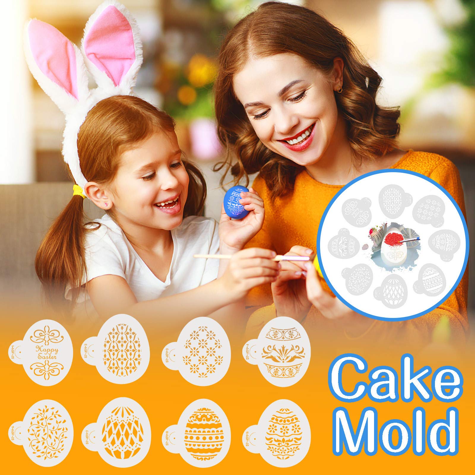 Lapirek Easter Egg Mold Set - 6-Piece Multicolor Fondant & Cake Decorating Tools for Baking, Sugar Cookies, Cupcakes - Perfect for Easter Party, DIY Crafts, and Holiday Desserts