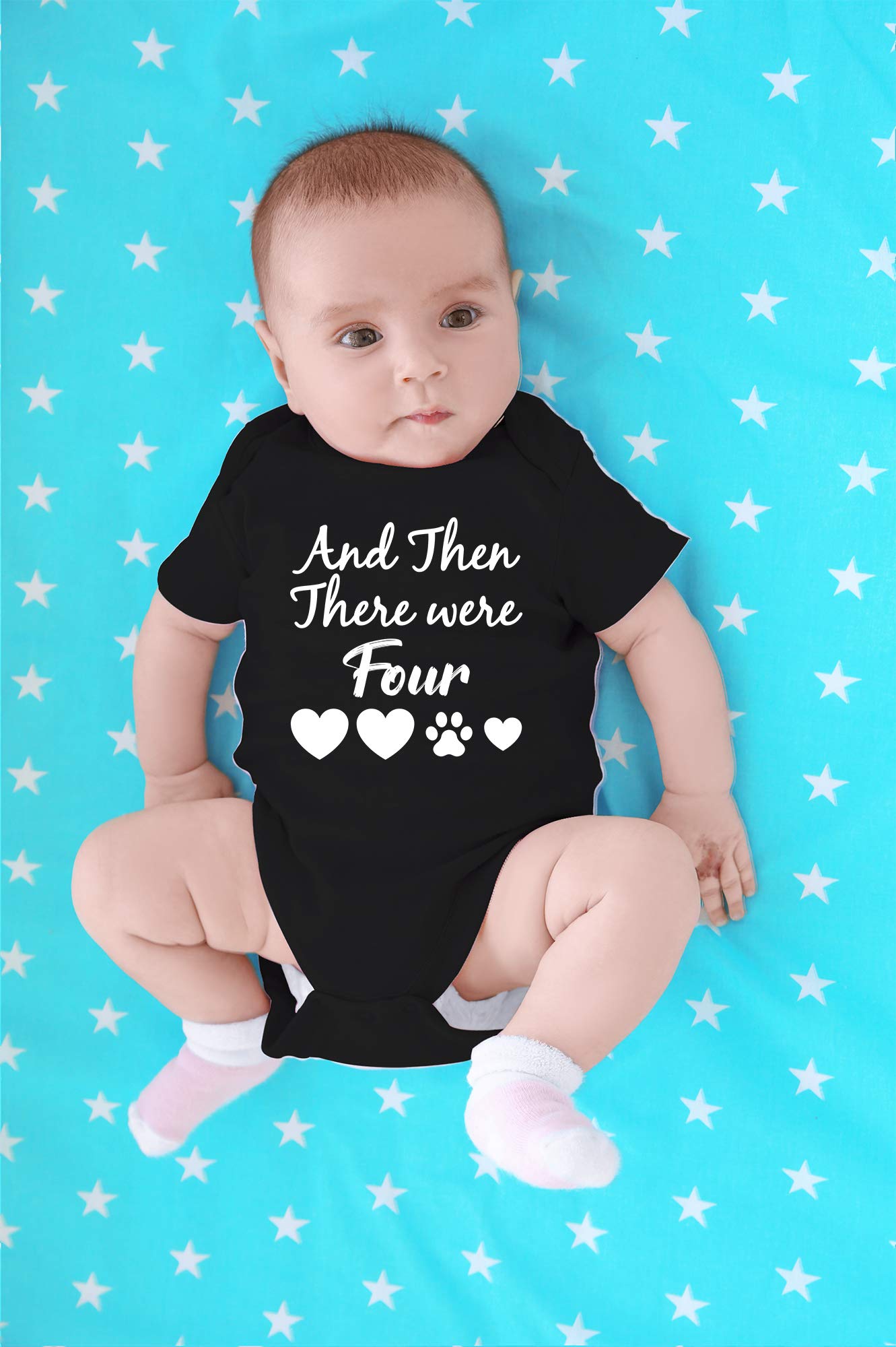 Funny Newborn Bodysuit Outfits for Boys & Girls | CBTwear And Then There Were Four Baby Clothes | Perfect for Photo Shoots, Baby Showers & First Outings
