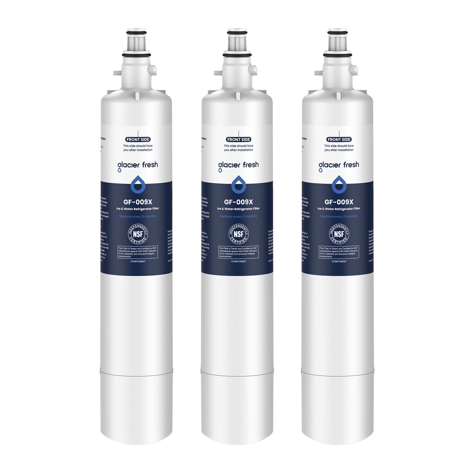 GLACIER FRESH Refrigerator Water Filter Replacement for RPWFE & RPWF (Built-in CHIP) - 3 Pack | Compatible with GE GFE28GYNFS, GFE28GELDS, PFE28KELDS, PFE28KYNFS, GFD28GELDS, PWE23KELDS, PWE23KMKES | Clean & Fresh Drinking Water for Home & Office