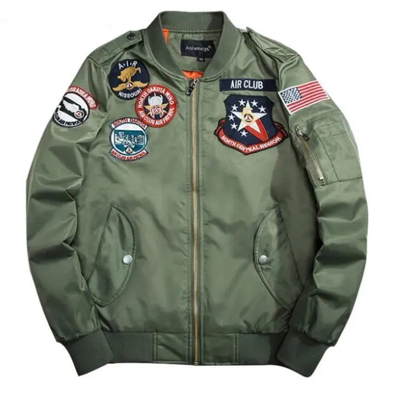 Military Commander Bomber Jacket for Men - Tactical Aviator Flight Jacket with Warm Lining | Perfect for Outdoor Adventures, Airsoft & Casual Wear