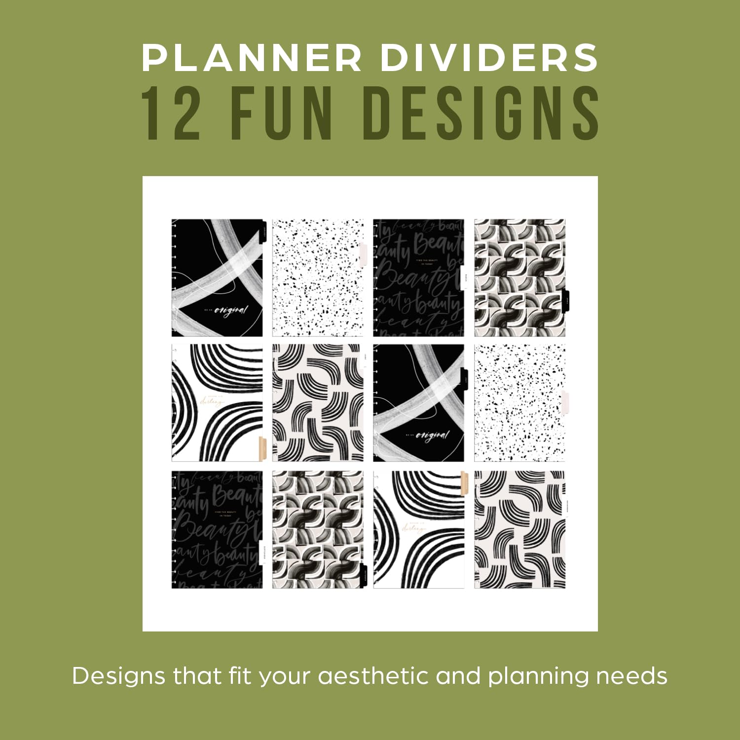 Happy Planner 2025 Disc-Bound 12-Month Planner - Daily Weekly Monthly Organizer with Dashboard Layout, 72 Pages, 12 Dividers & 2 Sticker Sheets - 8.5