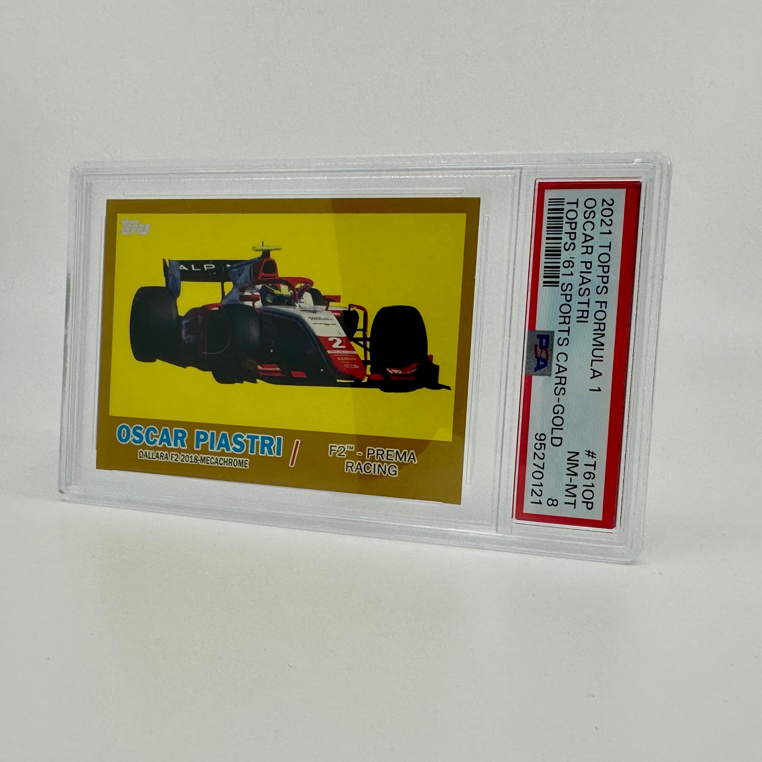 PSA 8 Oscar Piastri 15/50 #T61OP Gold Trading Card - Perfect for Collectors, Sports Memorabilia Enthusiasts & Investment Portfolios