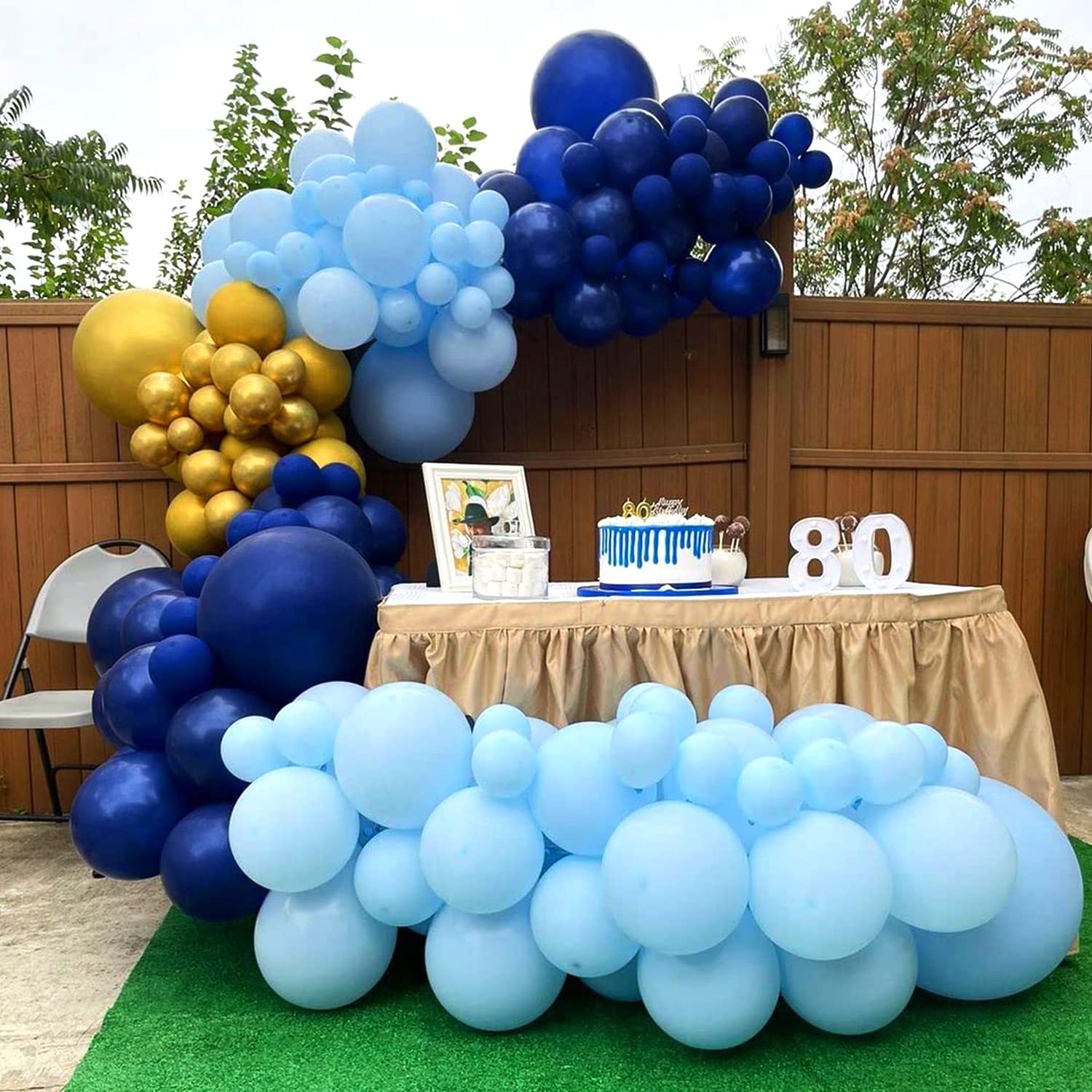 100-Pack Navy Blue Balloon Garland Arch Kit - 18/12/10/5 Inch Dark Blue Latex Balloons for Birthday, Wedding, Gender Reveal & Party Decorations - Perfect for Bridal Showers, Baby Showers, Anniversaries and Boys' Themed Celebrations