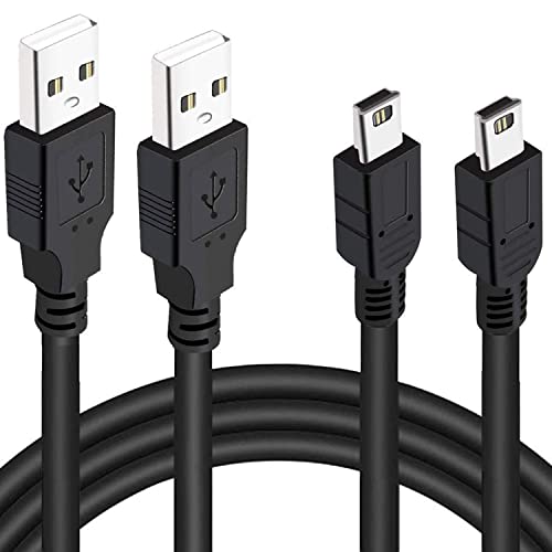 KQWOMA Mini USB Charger Cable 3.3FT 2-Pack - Compatible with Texas Instruments TI-84 Plus CE, TI-84 Plus/C Silver Edition, TI-89 Titanium, TI-Nspire CX/CX CAS Graphing Calculators - Perfect for School, Office & Travel Use