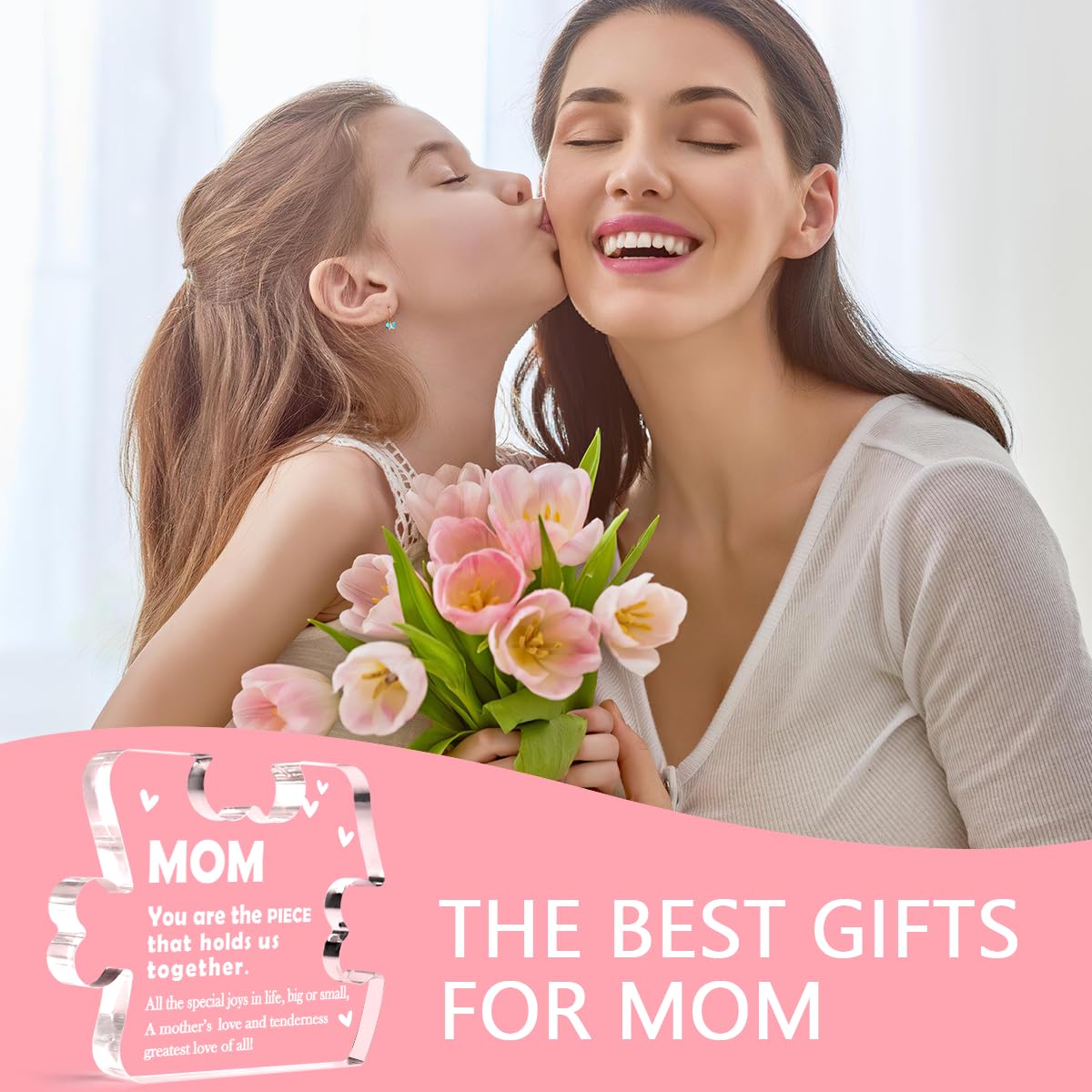Personalized Acrylic Plaque for Mom - Birthday & Mother's Day Gift Ideas | Home & Office Desk Decor | Perfect for Mother's Day, Birthday Celebrations & Home Decor