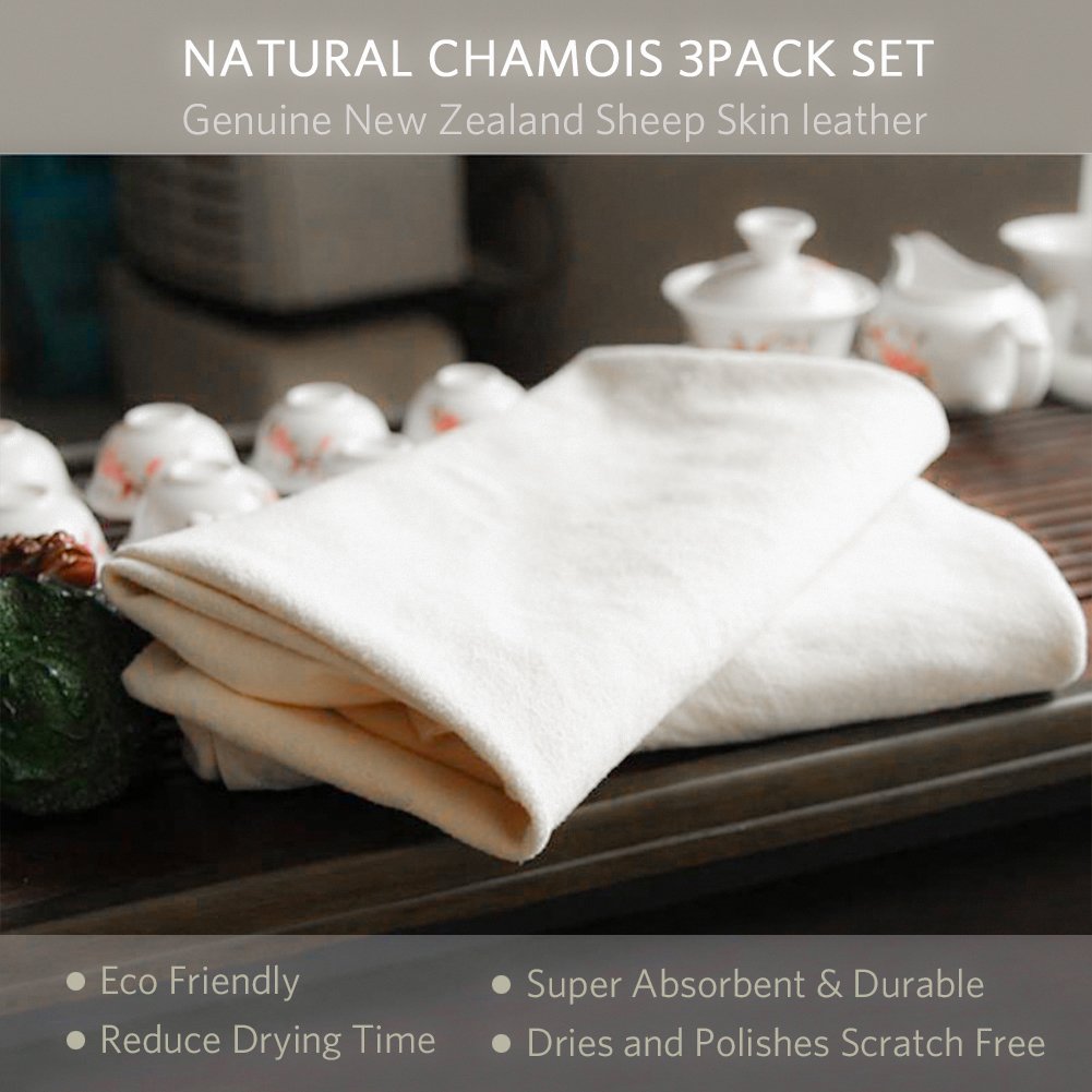 Premium Natural Chamois Cloth for Car Drying - 35