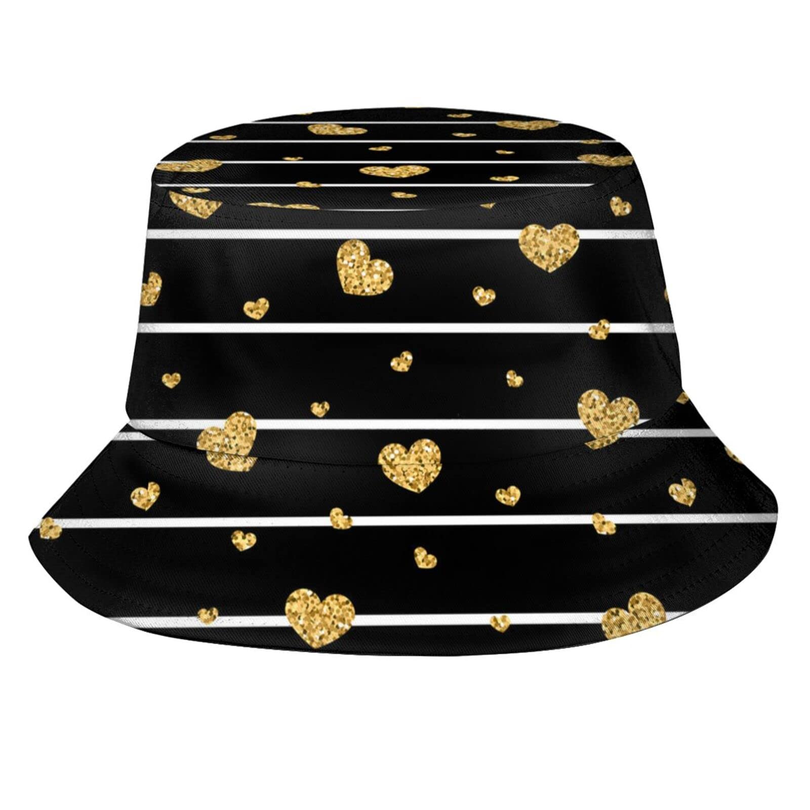 Valentine's Day Bucket Hat - Red Heart Print Summer Sun Hat for Women & Men, Wide Brim Beach Hat for Outdoor Travel, Picnic, and Festival | UV Protection & Fashion Accessory