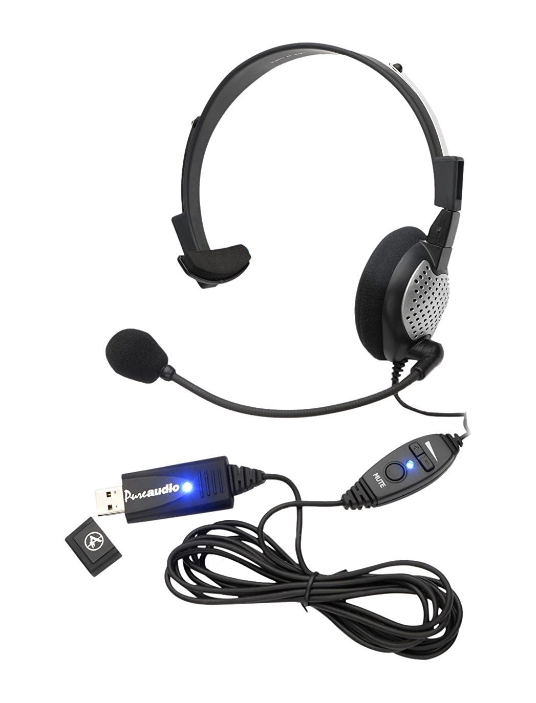 Noise-Cancelling USB Headset with Volume Mute Button - Comfortable Computer Headphones for Office, Call Center & Online Gaming (NC181)