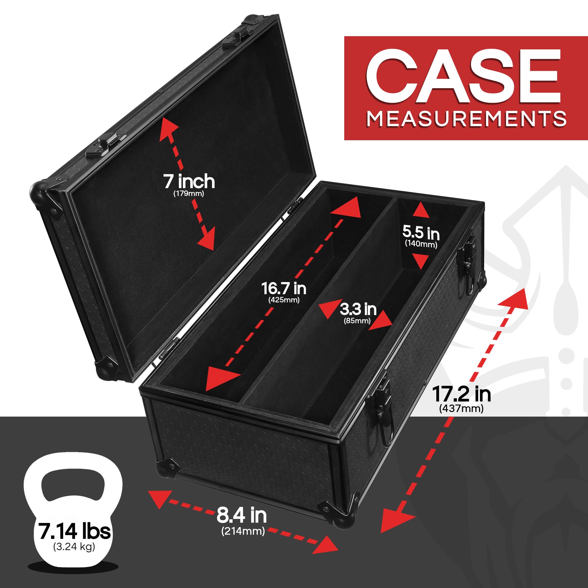 PSA Graded Card Storage Case - Heavy Duty Lockable Box Holds 120+ Slabs | Protective Hard Case for Sports Cards, Beckett BGS, SGC, CGC Toploaders & One-Touch Holders | Includes Foam Padding | Perfect for Collectors, Card Shows & Secure Home Storage