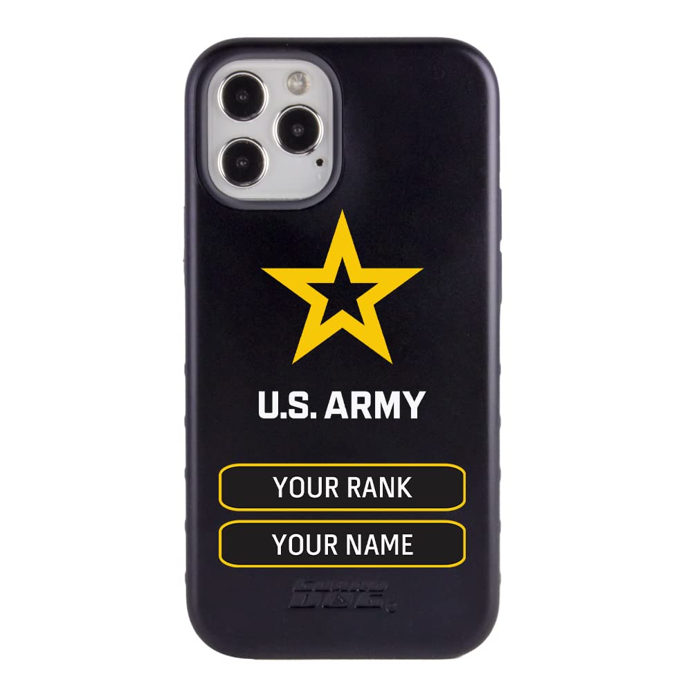 Rugged iPhone 12 Pro Max Case - Army Custom Text for Outdoor Protection
