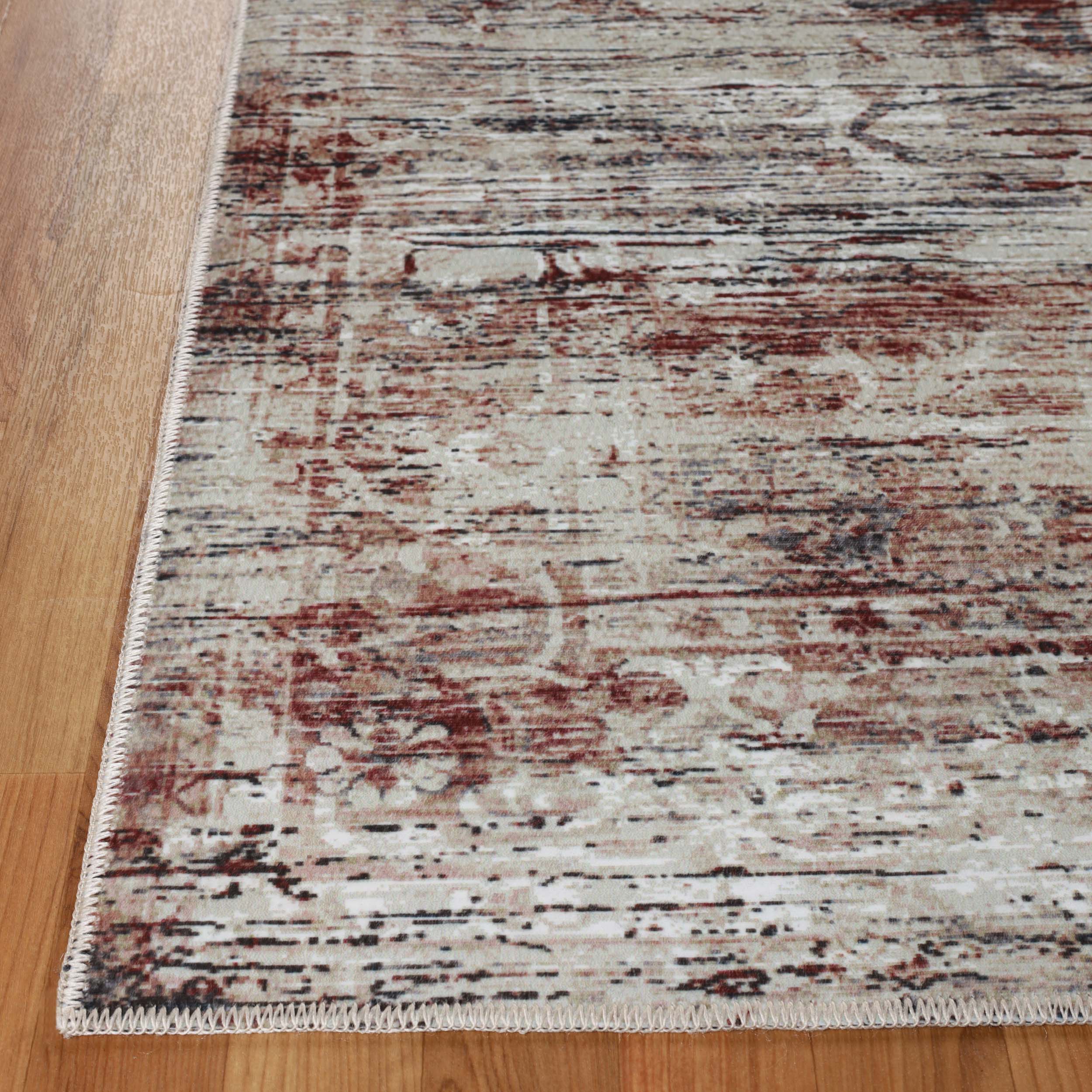Canary Medallion Machine Washable Indoor Area Rug or Runner - Soft Non-Slip Living Room Carpet for Bedroom, Hallway & Entryway Decor