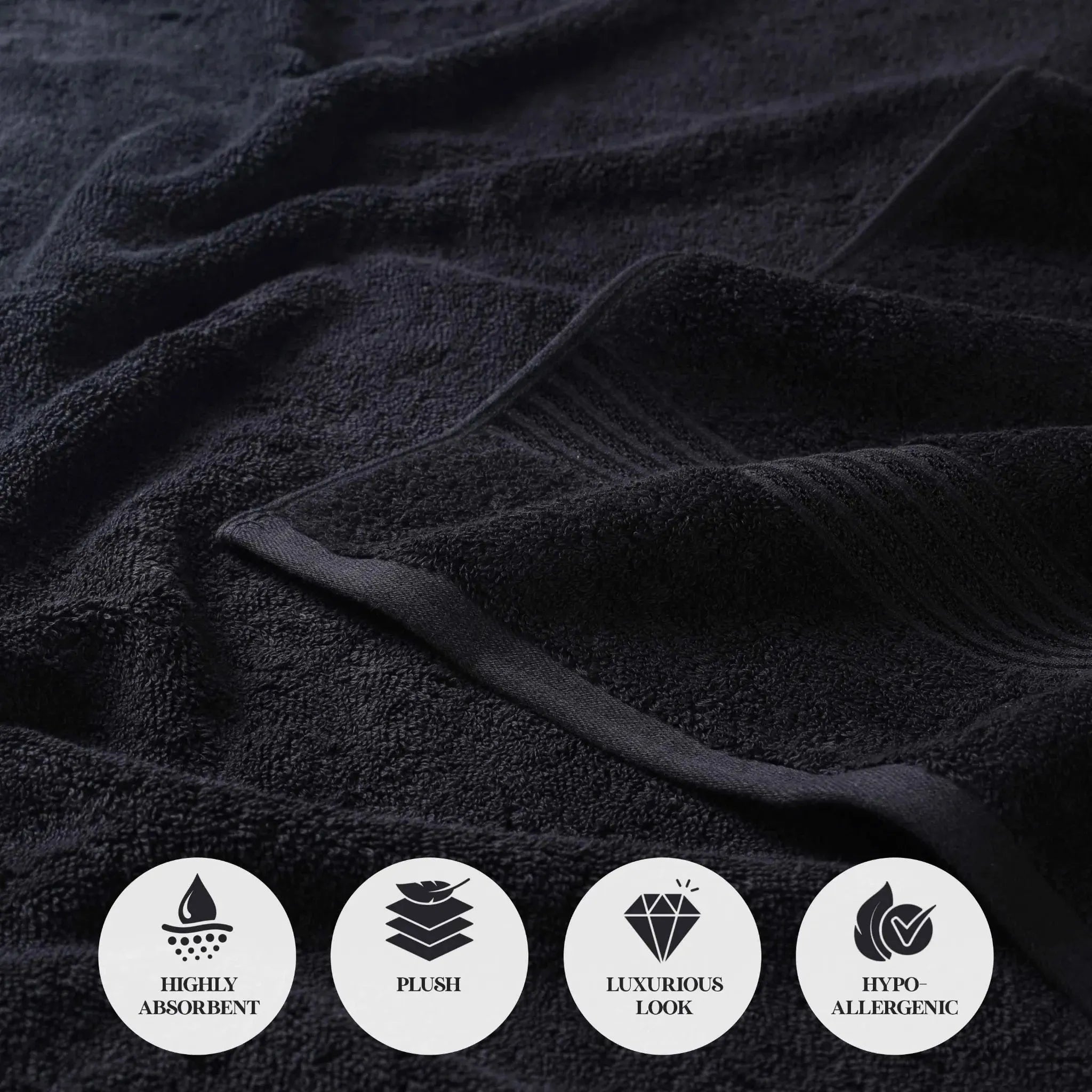 Premium Egyptian Cotton Bath Towels Set of 4 - Ultra Soft & Highly Absorbent Luxury Towels for Spa, Hotel & Home Use