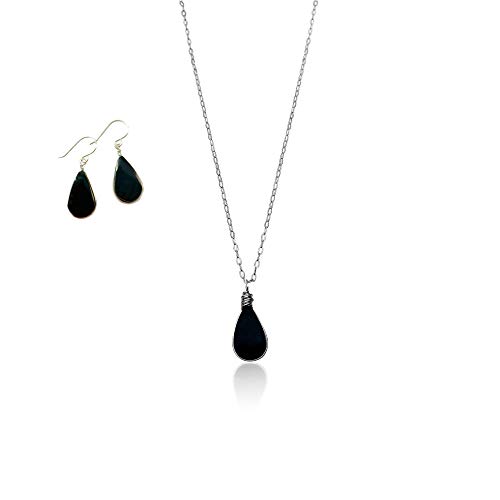 Black Teardrop Obsidian Stones