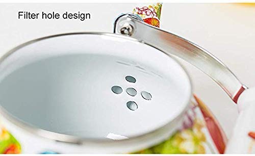 2.4L Enamel Tea Kettle - High Capacity Stovetop Pot for Gas & Induction Cookers - Perfect for Brewing Tea, Coffee, and Soups - Durable Thick Enamel Coating - Ideal for Home, Camping & Outdoor Use