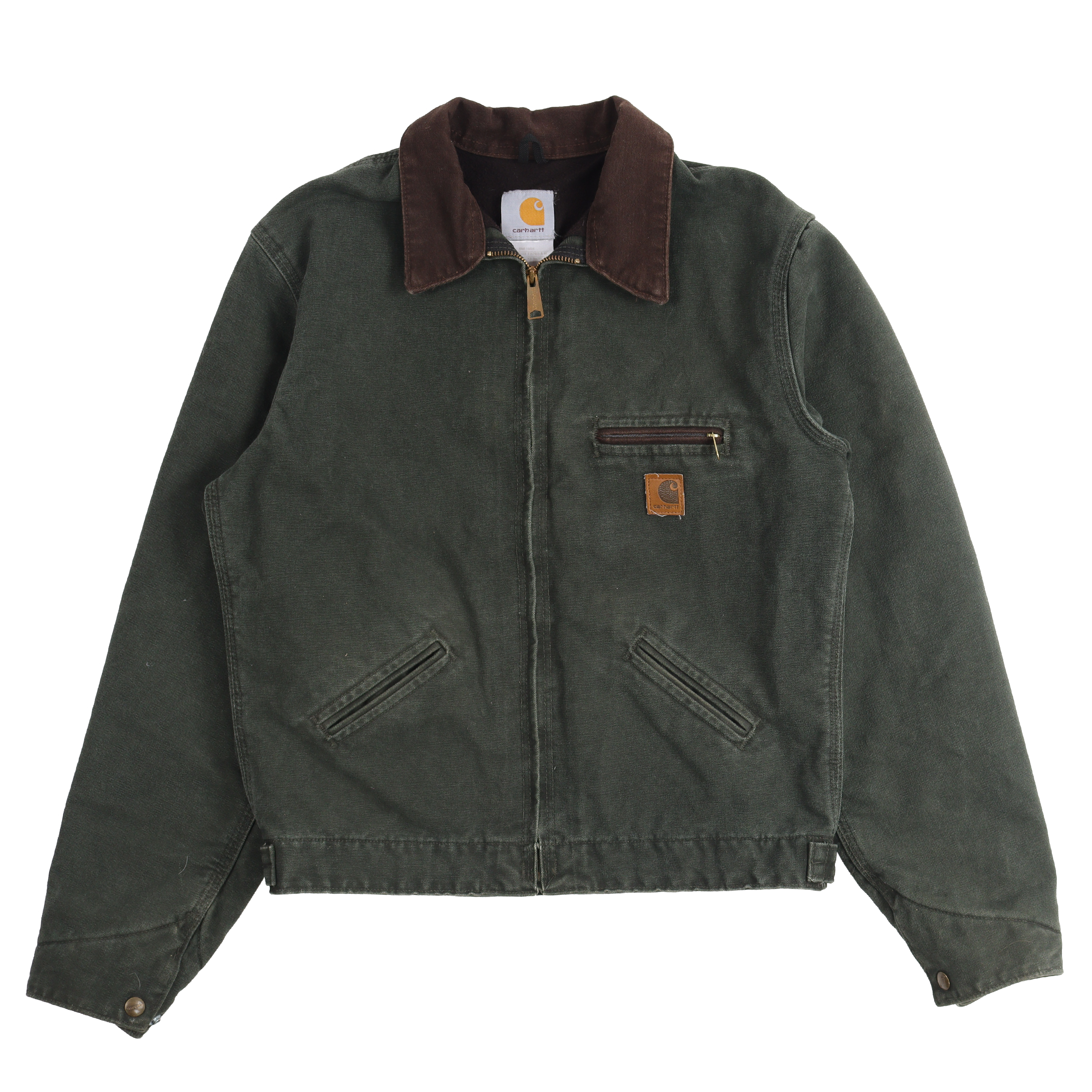 Vintage 1990s Detroit Work Jacket - Heavy Duty Denim Blue Collar Workwear for Men | Perfect for Construction, Outdoor Labor & Retro Fashion Enthusiasts