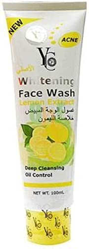 YC Whitening Lemon Extract Acne Face Wash (100ml) - Brightening & Blemish Control for Men & Women | Gentle Daily Cleanser for Oily & Acne-Prone Skin