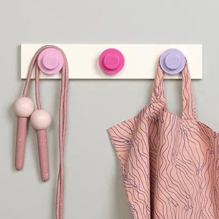 Pink and Purple Lego Wall Hanger Rack - 30% Off - Space-Saving Toy Storage for Kids' Rooms & Playrooms