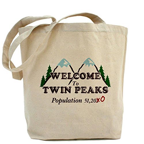 Welcome To Twin Peaks Population Canvas Tote Bag - Eco-Friendly Reusable Shopping Bag for Groceries, Beach & Daily Use | CafePress