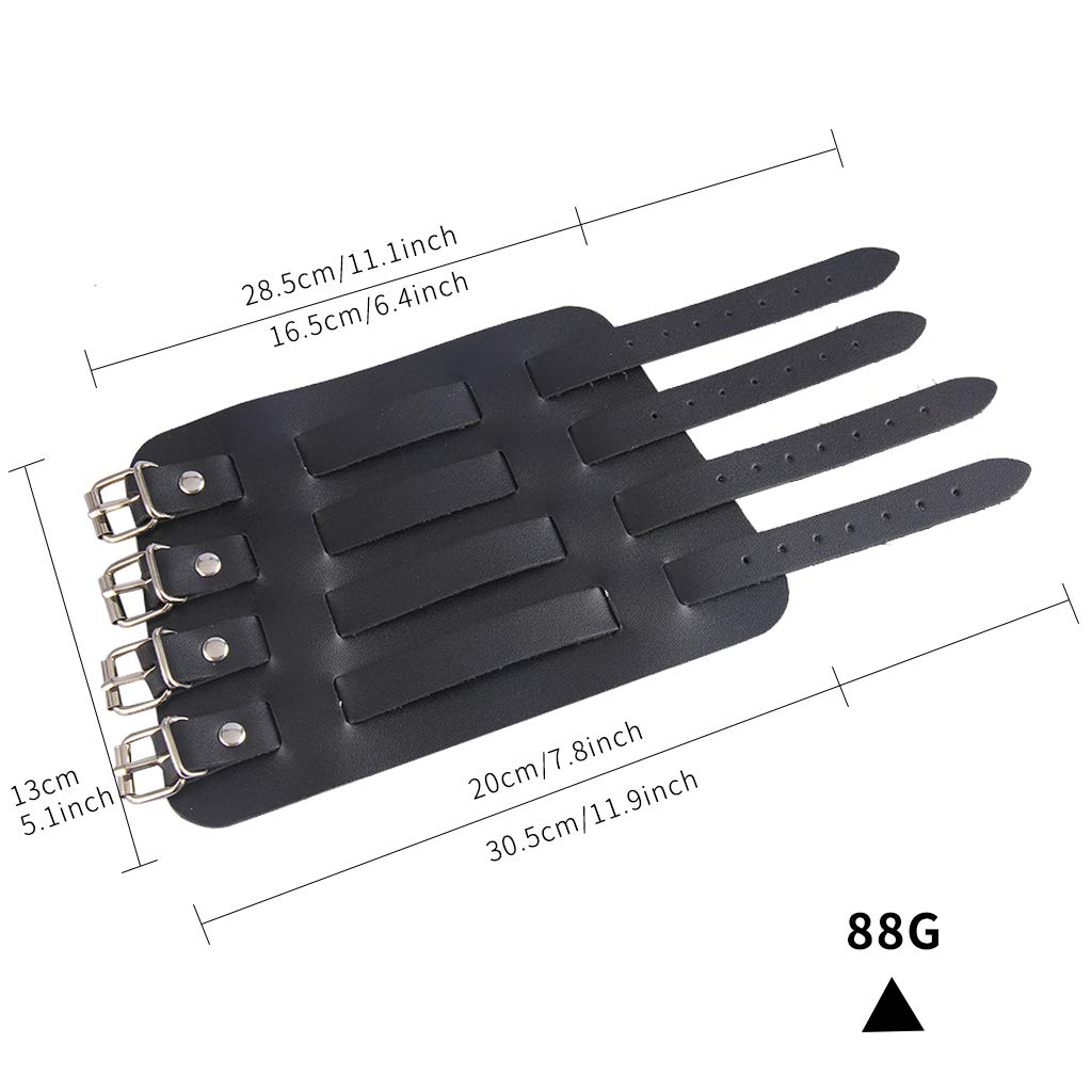 JAOYU Genuine Leather Bracers - Medieval Arm Armor Cuffs for Men & Women - Viking Cosplay Accessories, LARP Gear, Renaissance Faire Jewelry - Perfect for Halloween Costumes, Historical Reenactments, and Fantasy Roleplay